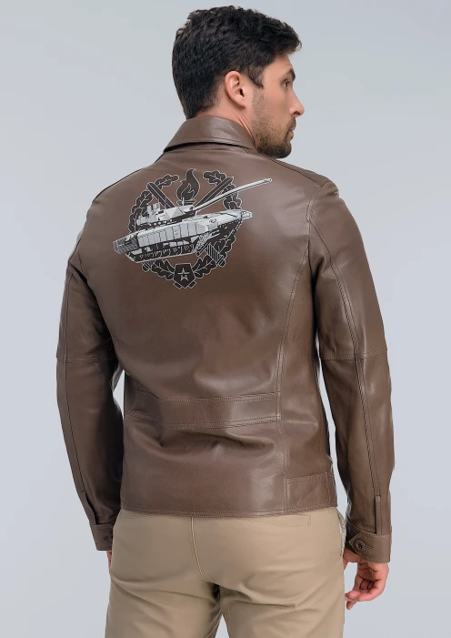 Купить куртка пилот кожаная «св» бежевая в интернет-магазине ArmRus по выгодной цене. - изображение 2