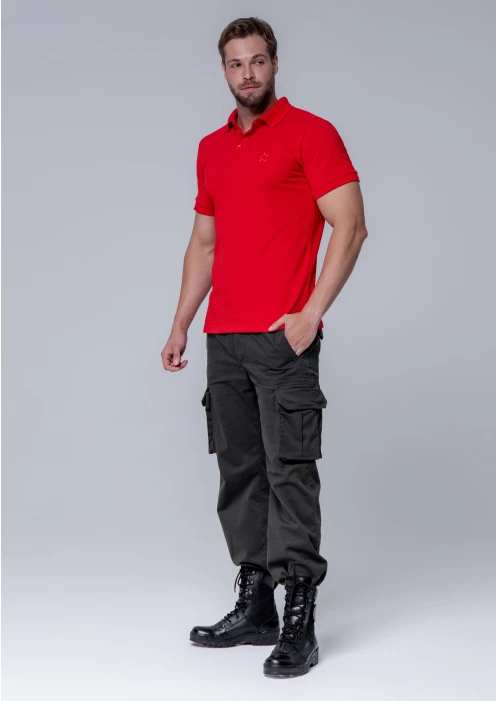 Купить футболка-поло пике мужская «звезда» красная в интернет-магазине ArmRus по выгодной цене. - изображение 8