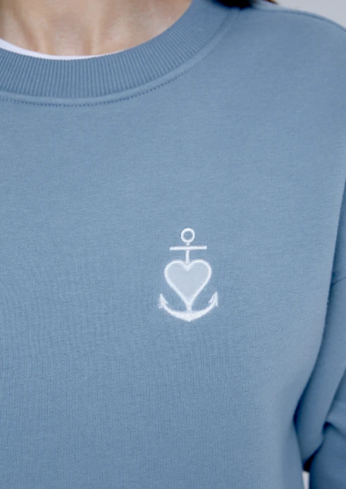 Купить свитшот женский «вера, надежда, любовь» винтажно-синий в Москве с доставкой по РФ - изображение 5