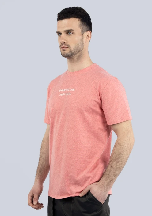 Купить футболка мужская «миру быть» коралловая в интернет-магазине ArmRus по выгодной цене. - изображение 3