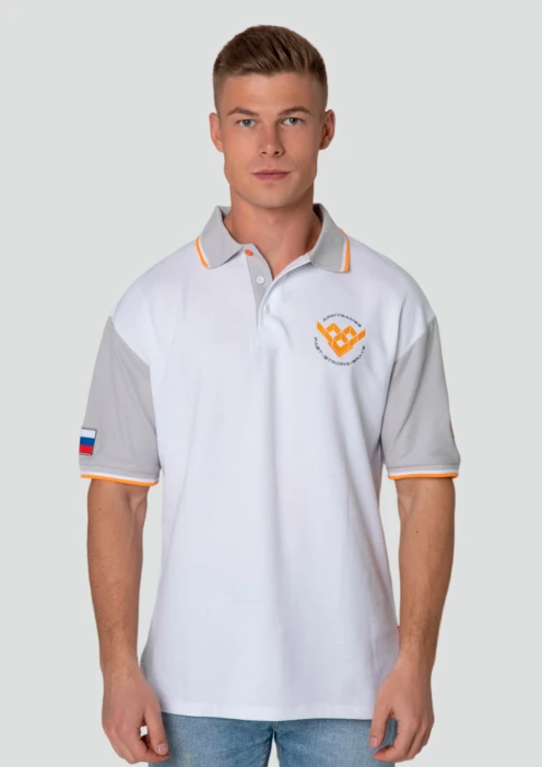 Купить рубашка-поло пике мужская army games белая в интернет-магазине ArmRus по выгодной цене. - изображение 1