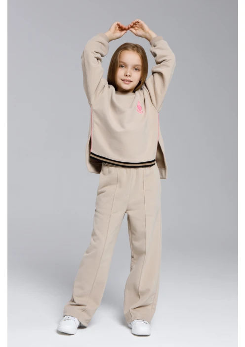 Купить костюм (свитшот + брюки) для девочек «якорь» латте в интернет-магазине ArmRus по выгодной цене. - изображение 3