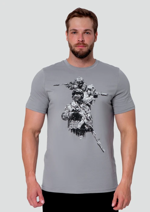 Футболка «ССО» 3 бойца серая