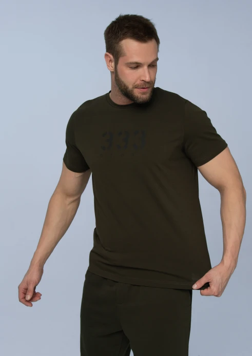 Купить футболка мужская «333 огонь» хаки в интернет-магазине ArmRus по выгодной цене. - изображение 3
