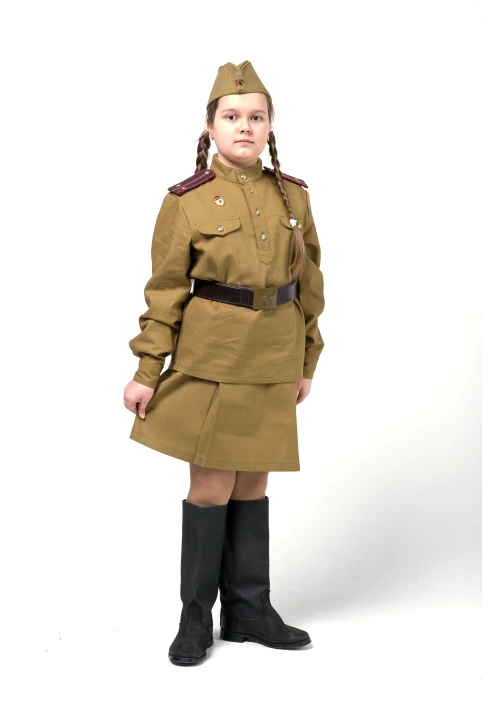 Комплект пехотной военной формы ВОВ на девочку - изображение 4