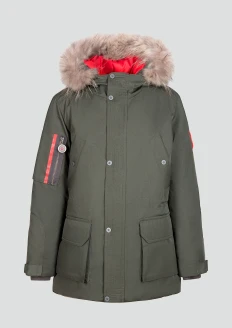 Куртка-парка утепленная детская «Армия России» хаки: купить в интернет-магазине «Армия России