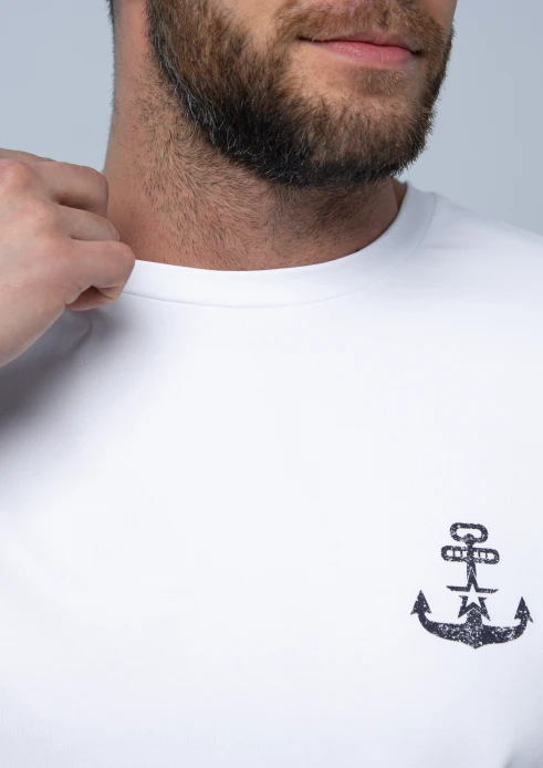 Купить футболка мужская «якорь» белая в интернет-магазине ArmRus по выгодной цене. - изображение 5