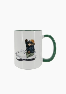 Кружка керамическая Медведь на снегоходе 320мл: купить в интернет-магазине «Армия России