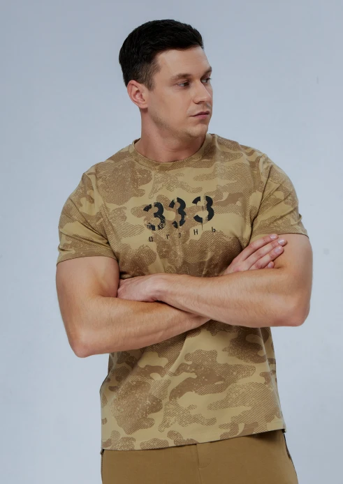 Купить футболка мужская «333 огонь» камуфляж песок в интернет-магазине ArmRus по выгодной цене. - изображение 1
