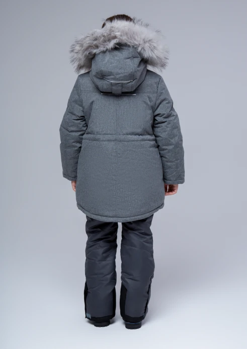 Купить куртка-парка утепленная детская «вежливые мишки» серая в интернет-магазине ArmRus по выгодной цене. - изображение 17