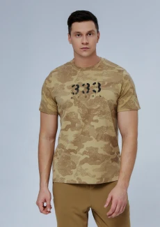 Футболка мужская «333 Огонь» камуфляж песок: купить в интернет-магазине «Армия России