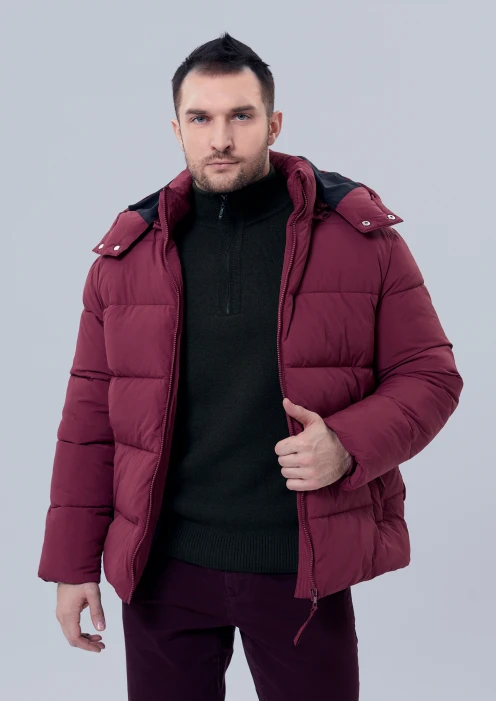 Купить куртка зимняя «родина в сердце» бордовая в интернет-магазине ArmRus по выгодной цене. - изображение 1