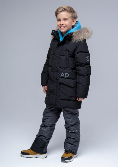 Купить куртка-парка утепленная детская «армия россии» черная в интернет-магазине ArmRus по выгодной цене. - изображение 3