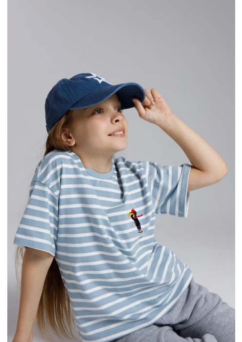 Купить бейсболка детская «звезда» синяя в интернет-магазине ArmRus по выгодной цене. - изображение 4