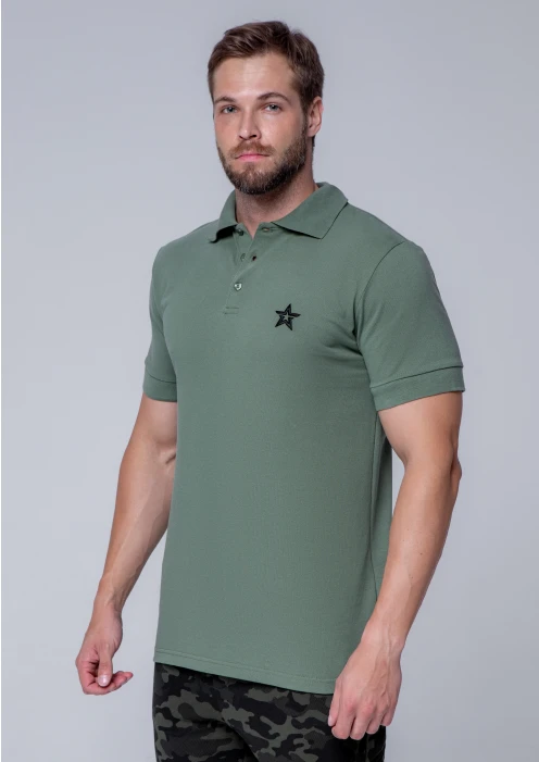 Купить футболка-поло пике мужская «звезда» хаки в интернет-магазине ArmRus по выгодной цене. - изображение 3