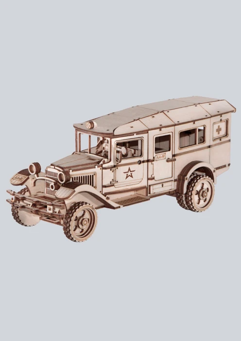 Купить игрушка-конструктор из дерева советский грузовик санитарный «полуторка» 245 деталей в интернет-магазине ArmRus по выгодной цене. - изображение 1