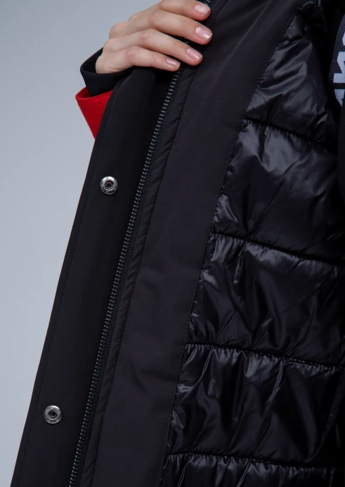 Купить куртка утепленная женская (натуральный мех енота) красная в Москве с доставкой по РФ - изображение 19