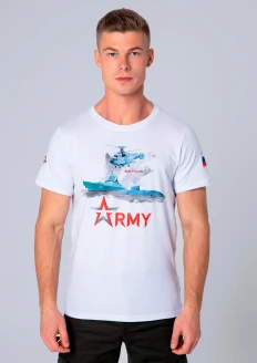 Футболка мужская «ARMY ВМФ» белый: купить в интернет-магазине «Армия России