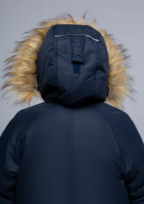 Купить  куртка утепленная детская «вежливые мишки» темно-синяя в интернет-магазине ArmRus по выгодной цене. - изображение 8