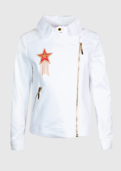 Купить жакет для девочки «звезда» белый в интернет-магазине ArmRus по выгодной цене. - изображение 2