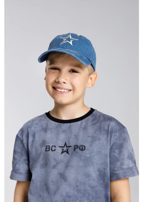 Купить бейсболка детская «звезда» синяя в интернет-магазине ArmRus по выгодной цене. - изображение 1