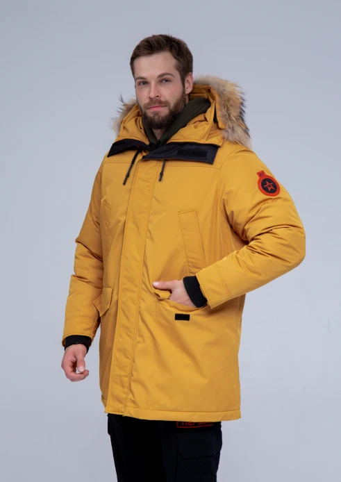 Купить куртка-парка утепленная мужская «армия россии» желтая в интернет-магазине ArmRus по выгодной цене. - изображение 1
