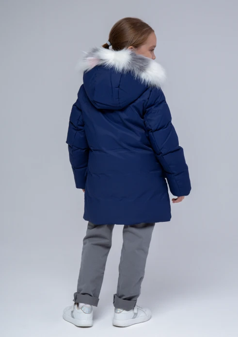 Купить куртка-парка утепленная для девочки «армия россии» синяя в интернет-магазине ArmRus по выгодной цене. - изображение 13