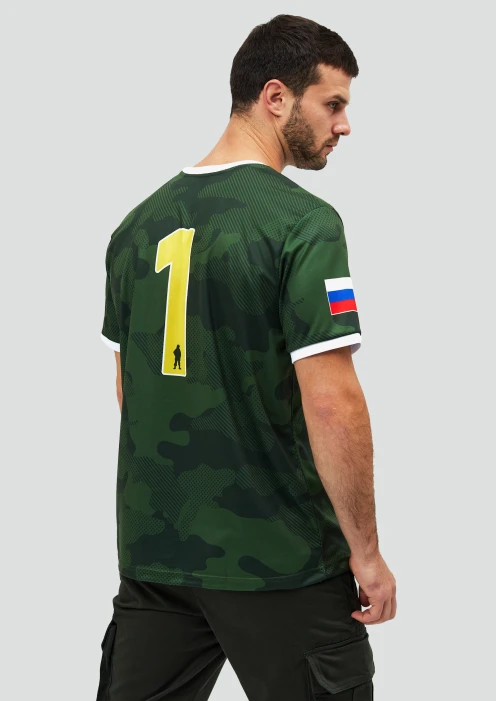 Купить футболка спортивная «первый» зеленый камуфляж в интернет-магазине ArmRus по выгодной цене. - изображение 2