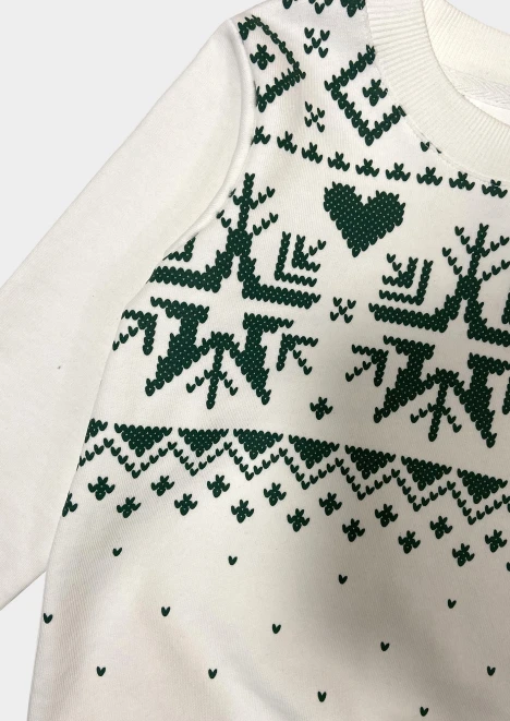Купить свитшот детский «снежинка» белый в интернет-магазине ArmRus по выгодной цене. - изображение 4