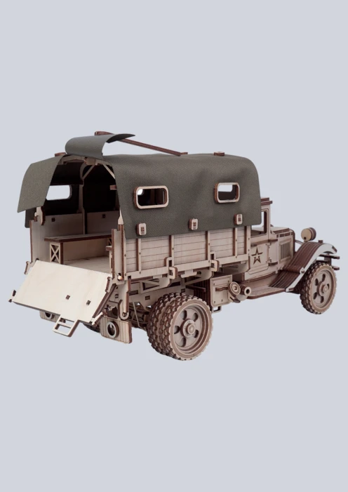 Купить игрушка-конструктор из дерева советский грузовик-тент «полуторка» 261 деталь в интернет-магазине ArmRus по выгодной цене. - изображение 2