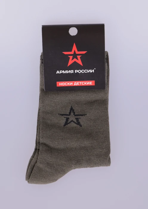 Купить носки детские «звезда» хаки в интернет-магазине ArmRus по выгодной цене. - изображение 1