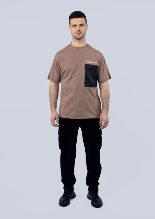 Купить футболка мужская «армия россии» мокко с карманом в интернет-магазине ArmRus по выгодной цене. - изображение 3