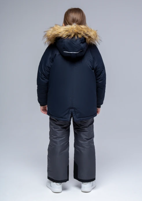 Купить  куртка утепленная детская «вежливые мишки» темно-синяя в интернет-магазине ArmRus по выгодной цене. - изображение 20