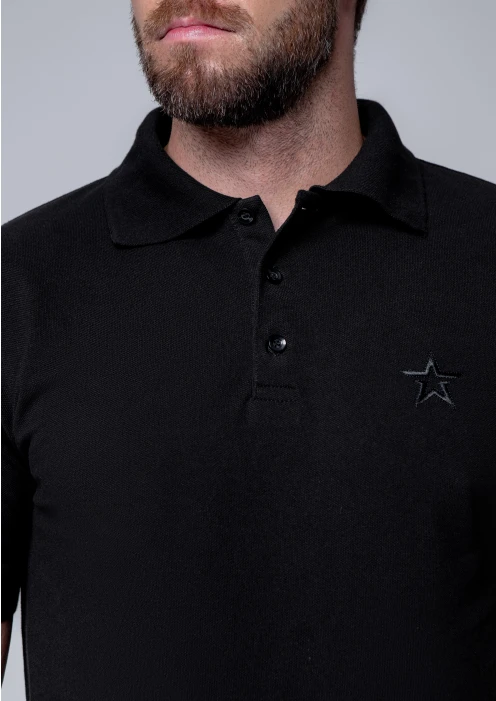 Купить футболка-поло пике мужская «звезда» черная в интернет-магазине ArmRus по выгодной цене. - изображение 5