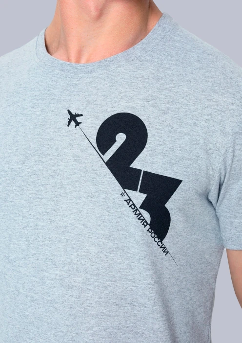 Купить футболка мужская «23» серый меланж в интернет-магазине ArmRus по выгодной цене. - изображение 4