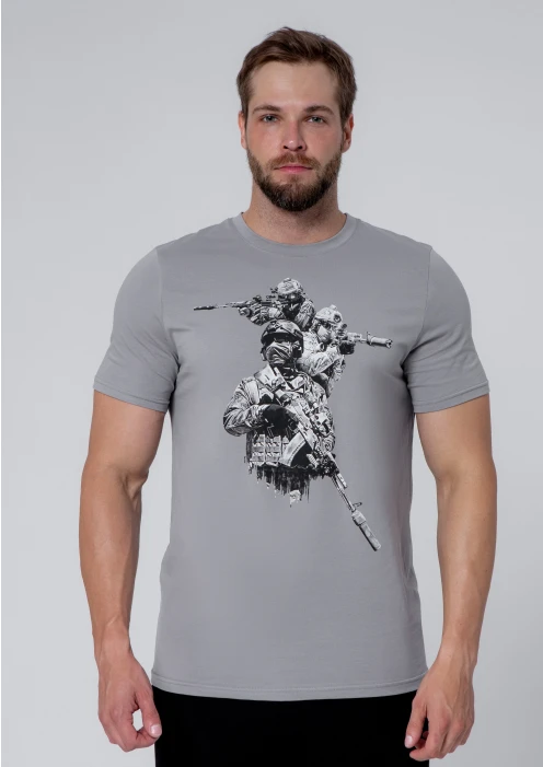 Купить футболка «ссо» 3 бойца серая в интернет-магазине ArmRus по выгодной цене. - изображение 1
