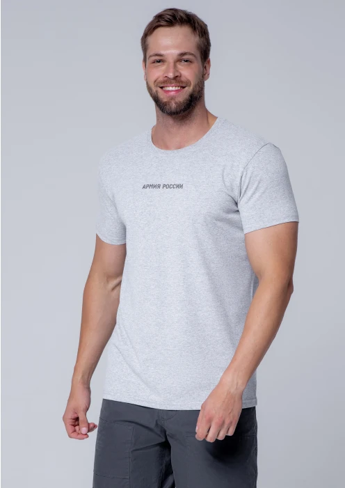 Купить футболка «армия россии» серый меланж в интернет-магазине ArmRus по выгодной цене. - изображение 3