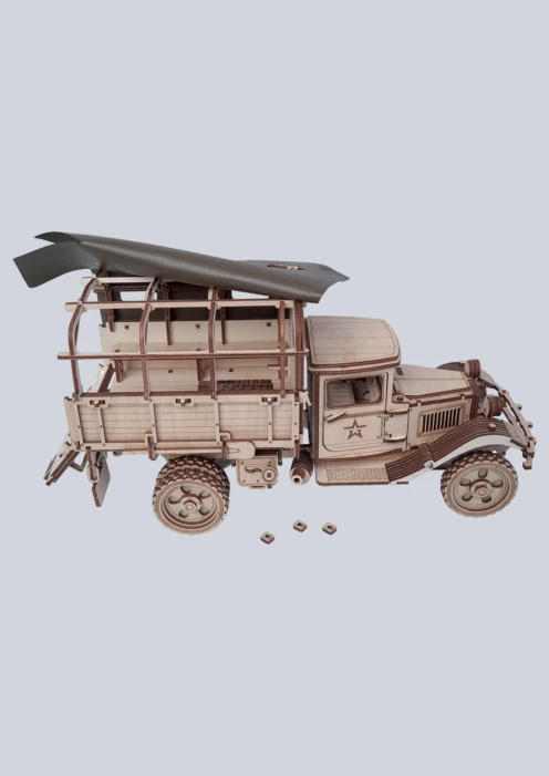 Купить игрушка-конструктор из дерева советский грузовик-тент «полуторка» 261 деталь в интернет-магазине ArmRus по выгодной цене. - изображение 4