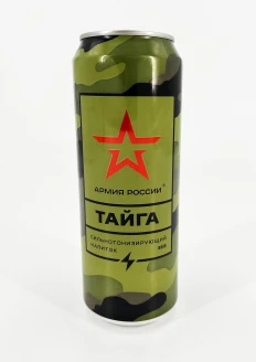 Напиток безалкогольный тонизирующий газированный «Тайга» Армия России: купить в интернет-магазине «Армия России