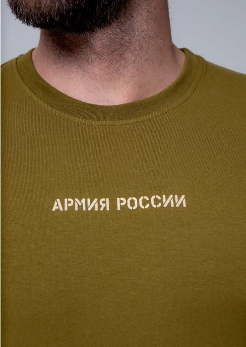 Купить футболка «армия россии» хаки в интернет-магазине ArmRus по выгодной цене. - изображение 5
