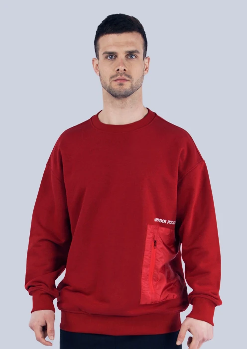 Купить свитшот мужской «миру быть» красный в интернет-магазине ArmRus по выгодной цене. - изображение 1
