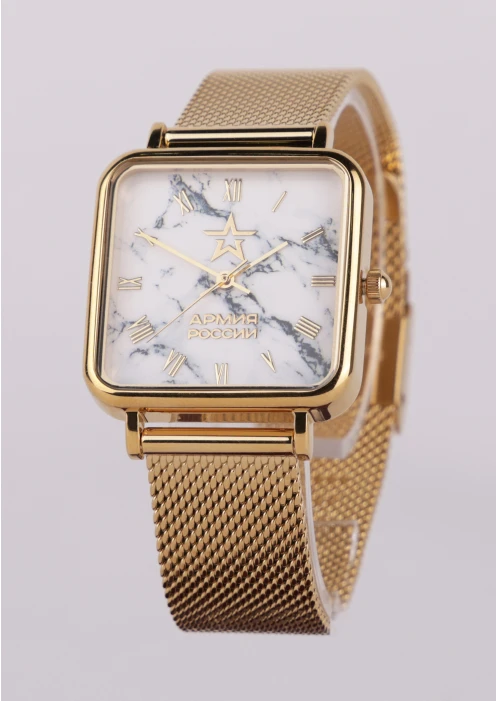 Купить часы женские «charm» кварцевые золотистые с мрамором в интернет-магазине ArmRus по выгодной цене. - изображение 1