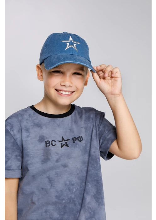 Купить бейсболка детская «звезда» синяя в интернет-магазине ArmRus по выгодной цене. - изображение 9