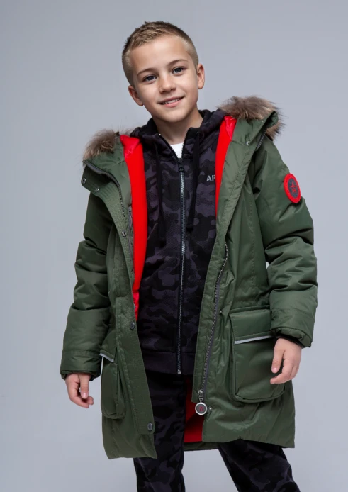 Купить куртка-парка утепленная детская «армия россии» хаки со светоотражающими вставками в интернет-магазине ArmRus по выгодной цене. - изображение 2