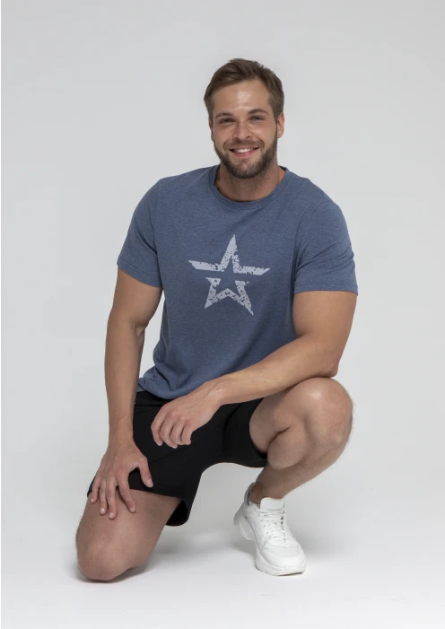 Купить футболка мужская «звезда» голубая в интернет-магазине ArmRus по выгодной цене. - изображение 11