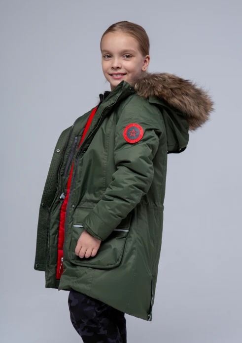 Купить куртка-парка утепленная детская «армия россии» хаки со светоотражающими вставками в интернет-магазине ArmRus по выгодной цене. - изображение 4