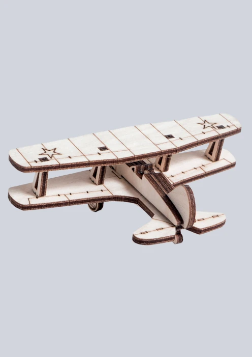 Купить игрушка-конструктор из дерева советский самолет «и-15» 14 деталей в интернет-магазине ArmRus по выгодной цене. - изображение 2