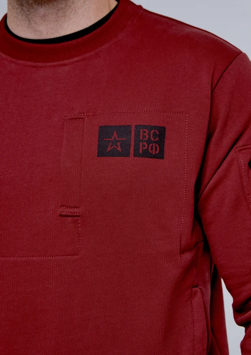 Купить тактический мужской свитшот «вс рф» бордовый в интернет-магазине ArmRus по выгодной цене. - изображение 6