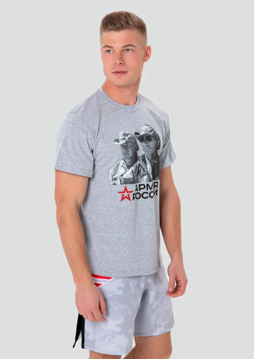 Купить футболка «две персоны. армия россии» серая  в интернет-магазине ArmRus по выгодной цене. - изображение 3