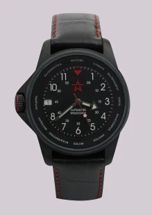 Часы «Армия России», модель «Ратник» механические черные - черный